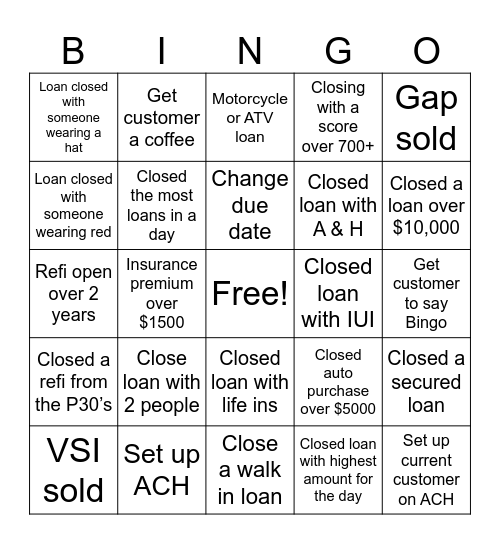 Bingo Card