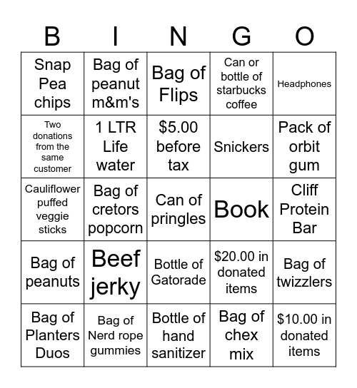 TOT Bingo Card