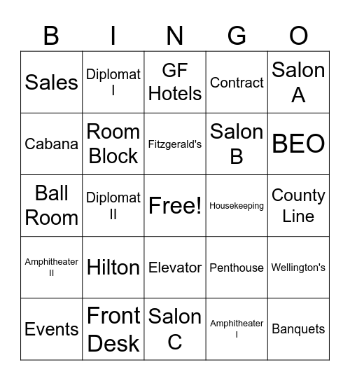 Employee Engagement Bingo Card