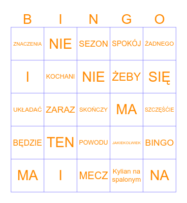 Real Madryt live bingo (home) Bingo Card
