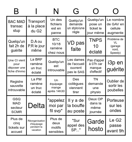 BPSP J2 Bingo Card