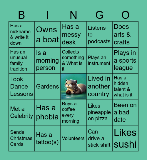 Icebreakers BINGO Card