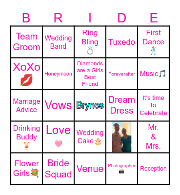 Alley Shower #1 Bingo Card