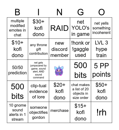 MODMAS BINGO Card