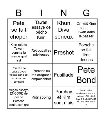 Kinnporsche episode 10 Bingo Card