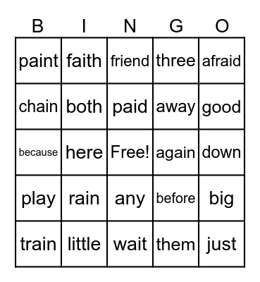 MARVEL Bingo Card