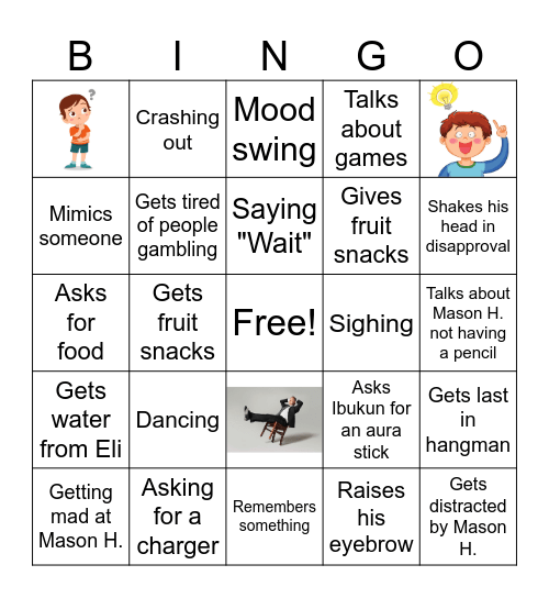 Mason D. Bingo Card