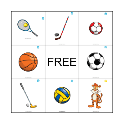 Sports Bingo Card