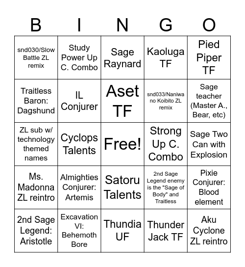 BC 14.4 Bingo Card