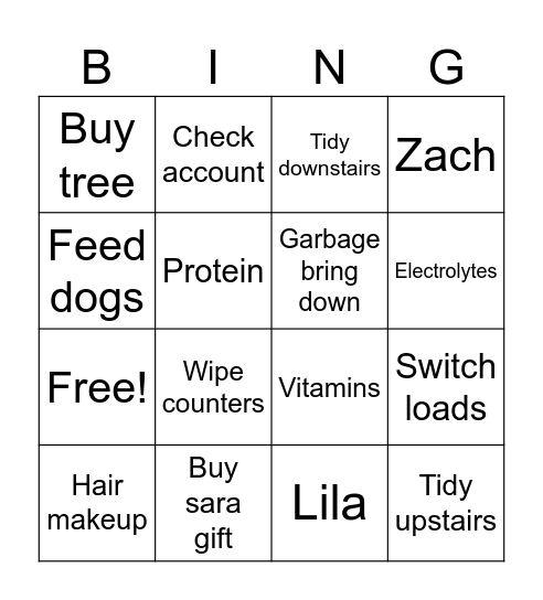 Before 9am Bingo Card