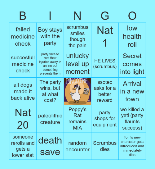 Icewind Dale RotF (Ep. 7) | Life or Death Bingo Card