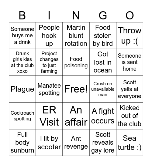 IQP PR Bingo Card
