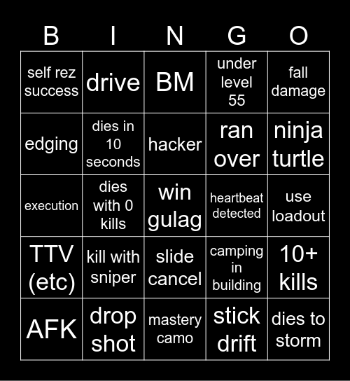 bigpuffer bingo Card