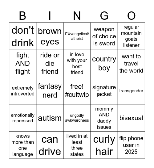 Ramsey Hill Bingo Card