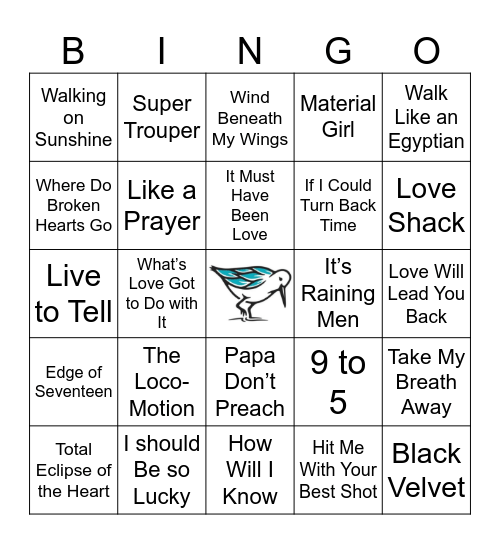 80s Bingo Card