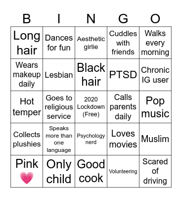 Ishani Bashar Bingo Card