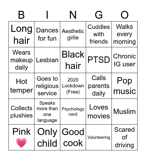 Ishani Bashar Bingo Card