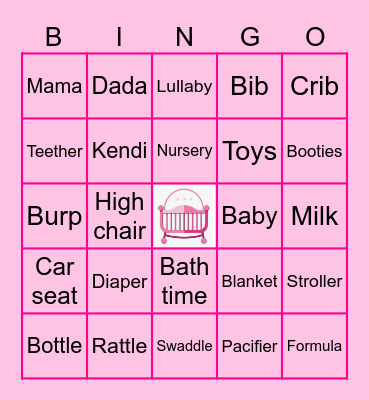 Baby Shower Bingo Card