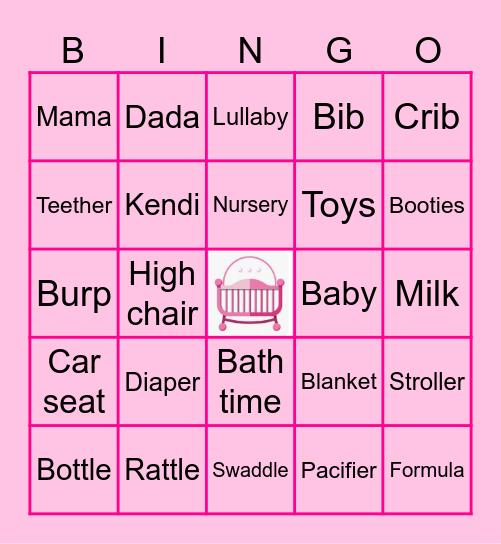 Baby Shower Bingo Card