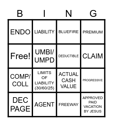 Yelis Bingo Card