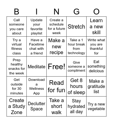 Mindfulness May Bingo Card
