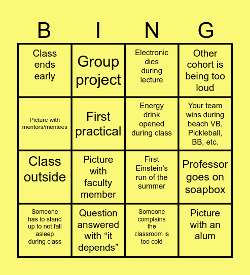 AT Bingo Card