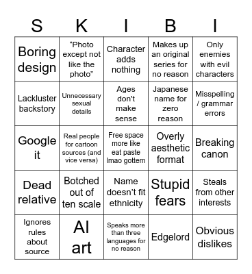 OC Book Bingo 533932: Electric Boogaloo Bingo Card