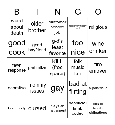 RANA Bingo Card