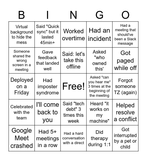 EM Chapter: Bingo :D Bingo Card