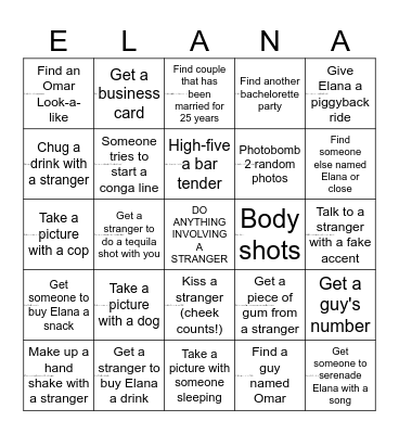 Bachelorette Bingo! Bingo Card