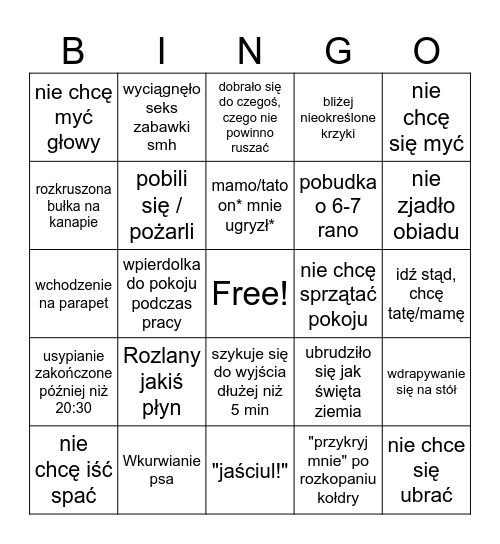 U Lupeusza Bingo Card
