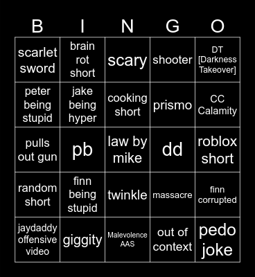 The Universe Bingo Card