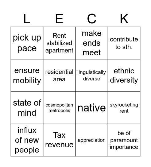 Ayri Bingo Card