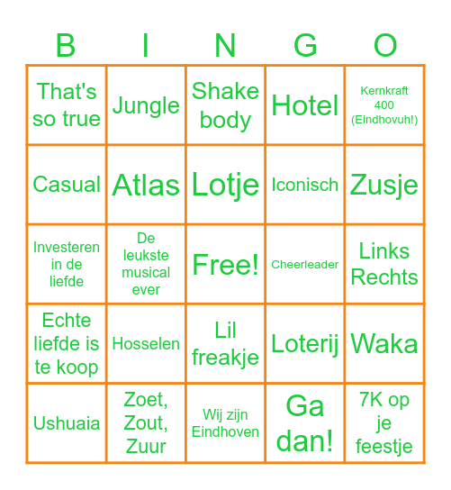 Glitter & Glamour & Summer Bingo Card