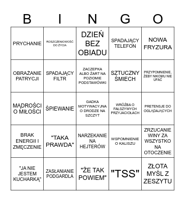 KLAUDELIZA LIVE BINGO Card