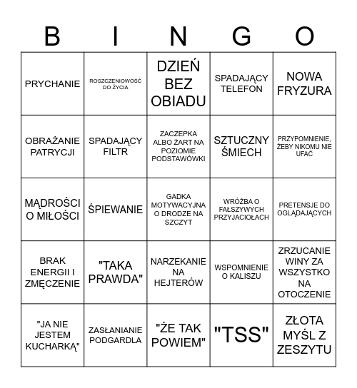 KLAUDELIZA LIVE BINGO Card