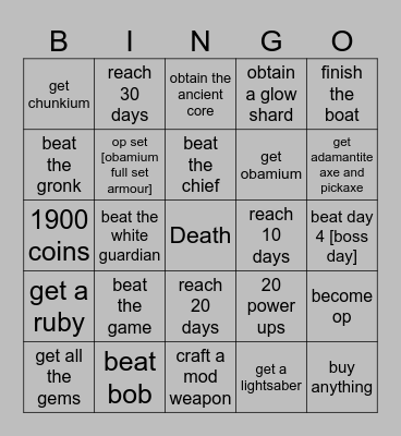 Muck Bingo [GAMER MODE] Bingo Card