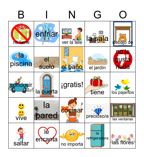 la casa desbaratada Bingo Card