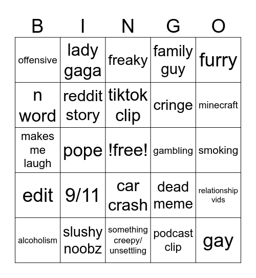 martas insta reels bingo Card