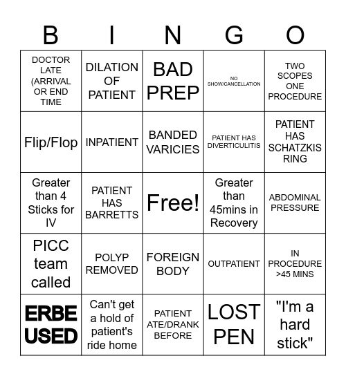 Bingo Friday Bingo Card