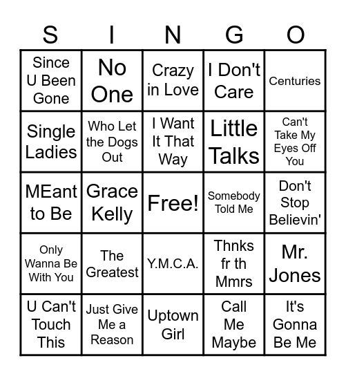 4 Houses. 1 Herd. Bingo Card