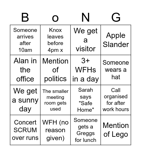 bing Bingo Card