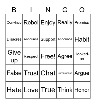 Unit 8 Review Bingo Card