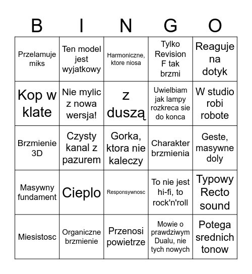 PETER Bingo Card