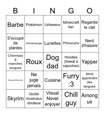Bingo! You're mine now Bingo Card