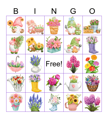 April Showers 🌷May flowers Bingo Card