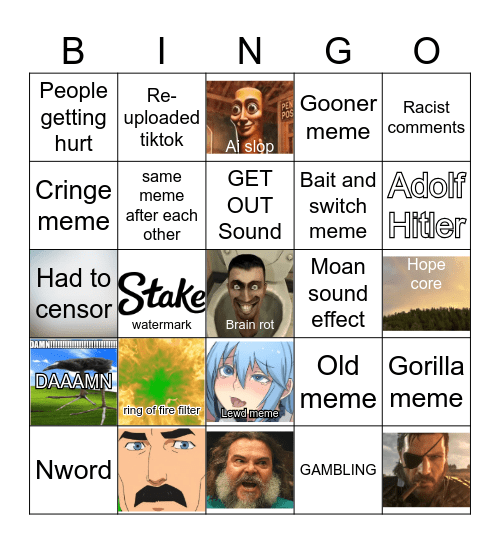 Reels Bingo Card