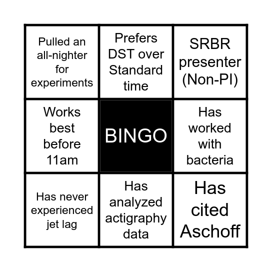 ChronoBingo Card