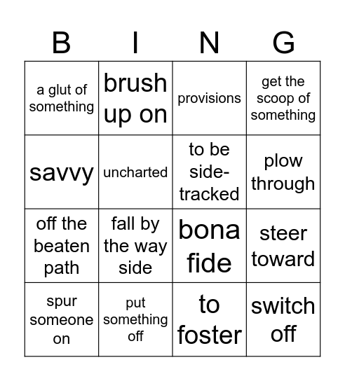 MAC 2 - LESSON 23 Bingo Card