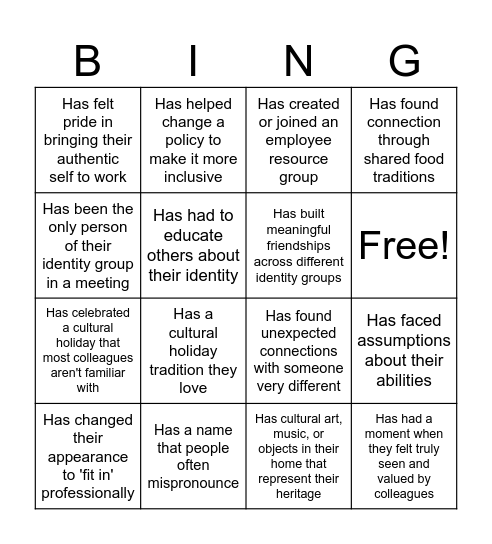 Bingo Connect Bingo Card
